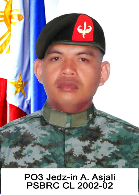 One of two Muslim members of the Fallen 44, Jedz-In had been with the PNP since 2002. A graduate of BS Criminology from Western Mindanao University, he was originally from Zamboanga City. He was 38.